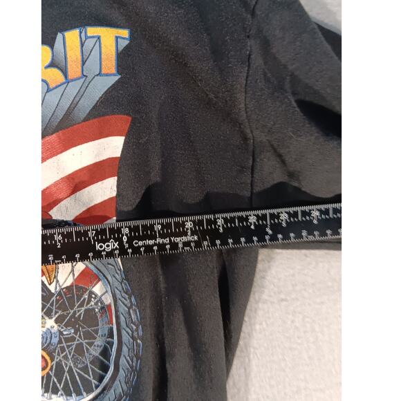 Vintage 80s Jerzees Free Spirit Eagle Motorcycle USA Sweatshirt L Biker Harley - Picture 3 of 6